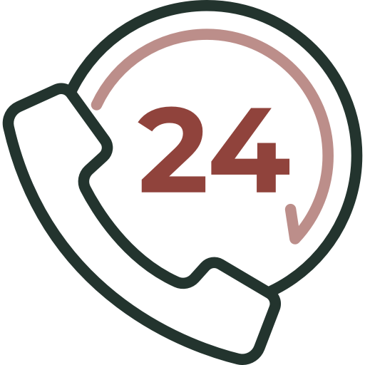 Illustration of a Phone with 24 Number Inside representing Call our Office at One Eleven Dental Care